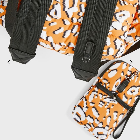 Ted Baker Leopard Print Puffer Backpack - Picture 4 of 10